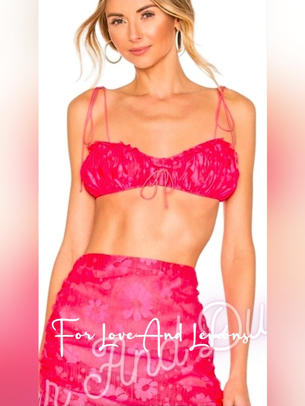 For Love And Lemons Avalon Tie Strap Bra
